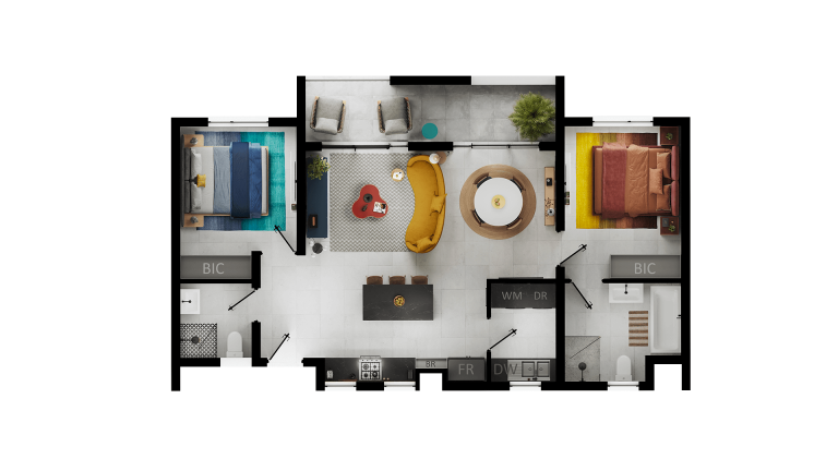 Type B1 floor plan