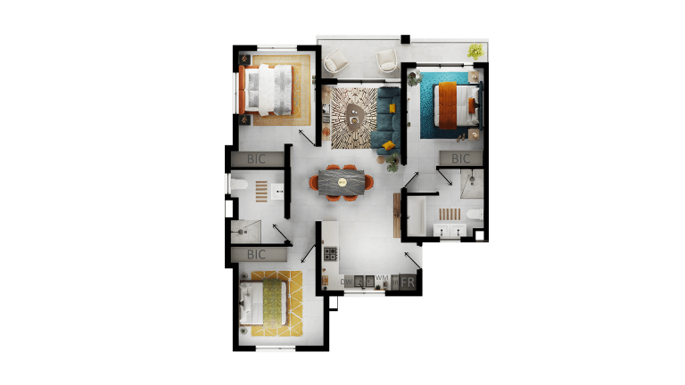Type C floor plan
