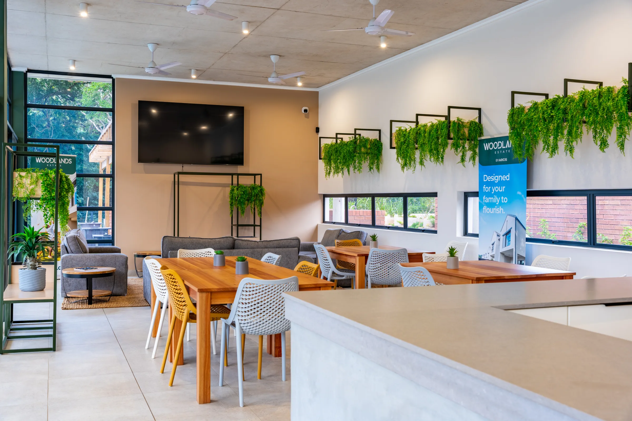 Inside the Woodlands clubhouse